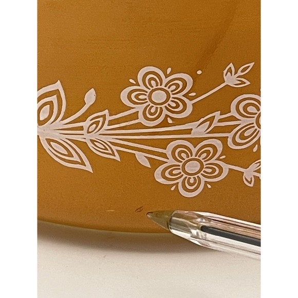 Vintage 70s PYREX 475-B Butterfly Gold 2.5 QT Casserole Dish W/ Glass Lid - Picture 6 of 11